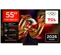 TCL 55C8L 55” SQD-Mini LED TV, 4K HDR 3000 nits and 1,008 dimming zones, Google TV, Dolby Vision & Atmos, Audio by Bang & Olufsen, 144Hz, Apple AirPlay 2 & Alexa