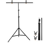 T-A Forma di Sfondo Stand Kit 2 x 0.8M Regolabile Piccola Foto Sfondo Stand con 2 Morsetti A Molla