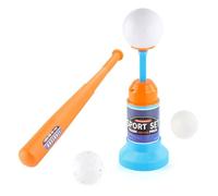 T-Ьall Set - Baseball Toy | T-Ьall Set For Training With Auto Launcher, Kids Batting Tee Pitching Machine For Boys & Girls Ages 3+ Years, Outdoor Sport Game With Bat & 3 Balls