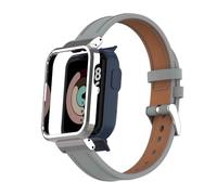 T-BLUER Compatibile con Xiaomi Mi Watch Lite/Redmi Watch Lite Bracciali,Accessori per Cinturino in Pelle di Ricambio con Telaio in Metallo per Redmi Watch Lite Fitness Tracker,Grigio