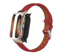 T-BLUER Compatibile con Xiaomi Redmi Watch 2 Lite Bracciali,Accessori per Cinturino in Pelle di Ricambio con Telaio in Metallo per Xiaomi Redmi Watch 2 Lite Fitness Tracker,Rosso