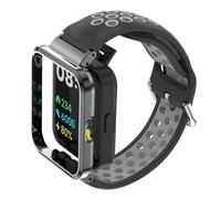 T-BLUER Compatibile per Cinturino Redmi Watch 2 Lite,Silicone Traspirante Bicolore Cinturini in Acciaio Inossidabile Accessori Braccialetti Protettivi per Xiaomi Mi Watch Lite 2 Smart Watch