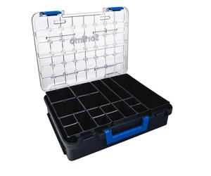 T-BOXX 330 con 9 Insetbox H95 & 8Sortimo T-Boxx 330 robusto e leggero. Ideale per piccole parti, impilabili e compatibili con dispositivi di veicoli Sortimo.