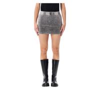 T by Alexander Wang, ,Skirts ,Donna ,Grigio ,M Mid Rise Mini Skort w/ Embossed Logo