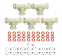 T Configuration Water Thermoblock Connettore per macchine da caffè Saeco ABS Anello di tenuta del tubo e kit di ricambio anello di serraggio