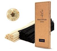 T&Cx 100PCS Bastoncini per diffusore a bastoncini, bastoncini in legno di rattan naturale da 25 cm, ricariche per diffusore, bastoncini di ricambio per diffusore di aromi di olio essenziale
