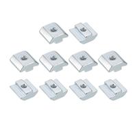 T Dadi,20pz - Placcato Nichel Carbonio Acciaio T Scanalatura,4040 Serie M5