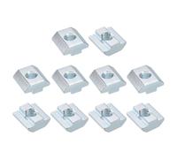 T Dadi,30pz - Placcato Nichel Carbonio Acciaio T Scanalatura,4040 Serie M8