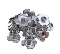 T-dadi, Dado a quattro griffe zincato M3 M5 M6 M8 M10 M12, dado for altoparlante, a T, a cieco, ferramenta for mobili(M10)