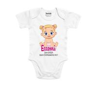 T E E L A B Body Neonato Divertente “Da Oggi Comando Io” con Scritta Simpatica - Bodino Neonato in Cotone Originale Maschio Femmina - Tutina Neonato Idea Regalo Nascita Baby Shower