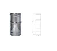 T.E.G. METALLI S.R.L. Canna Fumaria - Tubo Telescopico Mono Parete Acciaio Inox Varie Misure (250)