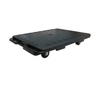 T-EQUIP SKMW-ID-S, carrello da trasporto, capacità 150 kg, L x P x A: 480 x 380 x 85 mm, per spostare mobili, universale, espandibile, colore nero