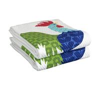 T-fal Textiles Rooster Stampa Doppio Tessuto Tessuto di Cotone canovaccio da Cucina, White, 2 Pezzi