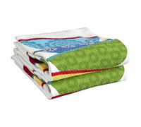 T-FAL Textiles - Set di 2 Strofinacci da Cucina in Cotone Intrecciato con Stampa su Entrambi i Lati, 40,6 x 66 cm, Stampa a Pile