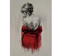 T. Good Red Xxxviii 60 x 80 cm Stampa su Tela, Multicolore