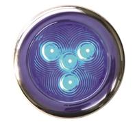 T-H Marine LED 51828 DP Disco Cortesia Luce 4 LED Blu Stai. Acciaio 3 " Scocca