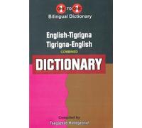 T Hailegebriel English-Tigrigna & Tigrigna-English One-to-One Dictio (Tascabile)