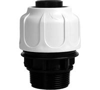 T.I.P. Connettore per Tubo Piscina, Raccordo a Compressione 38 mm, Grigio