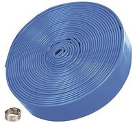 T.I.P. Tubo di drenaggio/tubo piatto blu, 10 m, 1 1/4", con fascetta, 31096