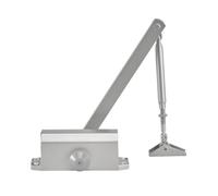 T&K Chiudiporta idraulico automatico regolabile, argento adatto per 60-80KG, Posizionamento a 90°, comando a due stadi, chiudiporta ammortizzato