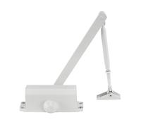 T&K Chiudiporta idraulico automatico regolabile, bianco adatto per 40-60KG, Posizionamento a 90°, comando a due stadi, chiudiporta ammortizzato