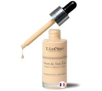 T.LeClerc - Fondotinta fluido per la cura della pelle brillante e unificata, effetto seconda pelle, acido ialuronico, 30 ml