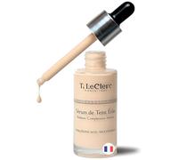T.LeClerc - Fondotinta fluido per la cura della pelle brillante e unificata, effetto seconda pelle, acido ialuronico, 30 ml