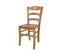 t m c s Tommychairs - Sedia modello Cuore per cucina bar e sala da pranzo, robusta struttura in legno di faggio color rovere e seduta in legno