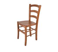 t m c s Tommychairs - Sedia modello Venice per cucina bar e sala da pranzo, robusta struttura in legno di faggio color ciliegio e seduta in legno
