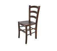 t m c s Tommychairs - Sedia modello Venice per cucina bar e sala da pranzo, robusta struttura in legno di faggio color noce scuro e seduta in legno