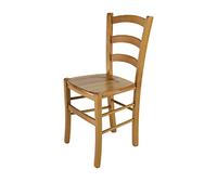 t m c s Tommychairs - Sedia modello Venice per cucina bar e sala da pranzo, robusta struttura in legno di faggio color rovere e seduta in legno