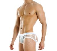 T. M Modus Vivendi 07713 C-Trough bottomless rete bianca Jockstraps Bianco uomo