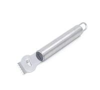 T-MEKA Peeler per Frutta in Acciaio Inossidabile Strumento Professionale di pelure al Limone Arancione Kitchen Craft - Rigalimoni Professionale con Manico Corto Ovale Acciaio Inossidabile