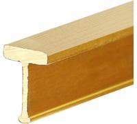 T-molding Flat Flooring Transition Bar, Floor Transition Strip Solid Brass Floor Gap Strip with Brushed Surface, 1m Long Threshold Edging Trim Protector Cover(10x12mm(0.39"x0.47"))