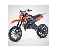 T-MOTO Mini Cross 50cc Benzina KXD 701, Minimoto a Benzina Mini Moto Cross 2 Tempi Ruota 10/10 Uso Off Road, Motocross 50cc, Moto Cross Bambino/Ragazzo (Arancio)