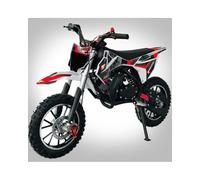T-MOTO Mini Cross ZTM 50cc a Benzina | Minimoto 2 Tempi 4 CV con Ruote 10/10, Braccialetto di Sicurezza e Uso Off-Road | Rosso | Non Omologata Strada, Aree Private