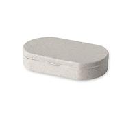 T-Pill - Portapillole giornaliero 3 scomparti Ovale 100% Bio in fibra di Bamboo - Tascabile Contenitore Porta Pillole