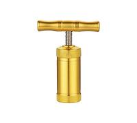T Polline Press Tool Pollen Press Kief Heavy Duty Polline Presser T Press Handle Tool Metal Alluminio Compressore T Shape Handle Tool per pressare erbe, spezie, fieno singolo manico dorato