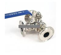 T-port 1-1/4" 32mm 304 Stainless Steel 1.5" Tri Clamp 3 Way Ball Valve 50.5mm Ferrule O/D Type For Diary Product