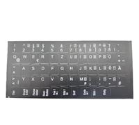 T-ProTek Adesivo per tastiera tedesca - nero lucido, 58 tasti, 1,1 cm x 1,3 cm, autoadesivo, compatibile con Toshiba Laptop Notebook