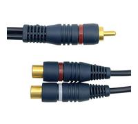 T-ProTek Cavo audio/video da 1 m a 2 prese RCA per subwoofer