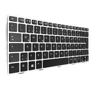 T-ProTek DE Tastiera Argento Telaio con Illuminazione Compatibile per HP EliteBook Revolve 810 G3 (M3N95EA)