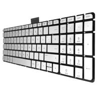 T-ProTek Tastiera - Colore: Argento - con illuminazione - senza cornice Tastiera tedesca compatibile con HP Pavilion 15-BW