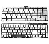T-ProTek Tastiera - Colore: Argento - con illuminazione - senza cornice Tastiera tedesca compatibile con HP Pavilion 17-AK
