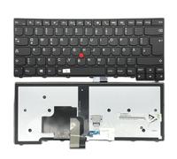 T-ProTek Tastiera - Colore: Nero - con illuminazione layout tastiera tedesco compatibile per Lenovo Thinkpad L440, L450