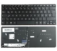T-ProTek Tastiera - Colore: nero - con illuminazione - senza cornice tastiera tedesca compatibile per Asus ZenBook UX360UAK