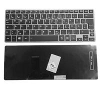 T-ProTek Tastiera DE Argento Telaio Illuminazione,Trackpoint per Toshiba Portege Z30-B-119