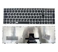 T-ProTek Tastiera DE con cornice argento senza illuminazione compatibile per Lenovo Ideapad G70-70, G70-80