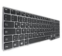T-ProTek Tastiera DE in argento, Trackpoint per Fujitsu LifeBook E754 VFY:E7340M37B1DE