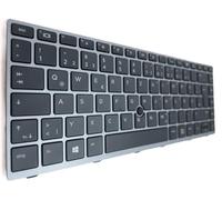 T-ProTek Tastiera DE Nero, Argento Telaio Trackpoint per HP EliteBook 840 G5 3JX33EA